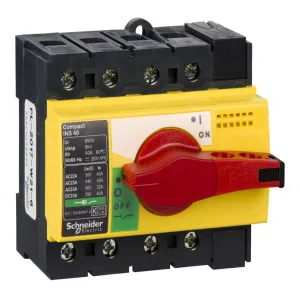 Рубильник Schneider Electric Interpact INS 40А 4P, фронтальное исполнение (ШНАЙДЕР) Рубильник Schneider Electric Interpact INS 40А 4P, фронтальное исполнение (ШНАЙДЕР)