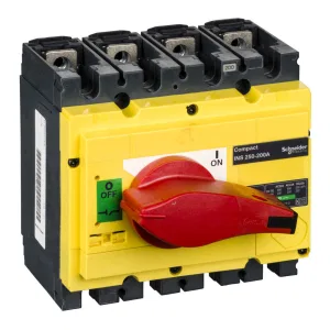 Рубильник Schneider Electric Interpact INS 250А 4P, фронтальное исполнение (ШНАЙДЕР) Рубильник Schneider Electric Interpact INS 250А 4P, фронтальное исполнение (ШНАЙДЕР)