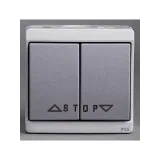 Schneider Electric ENN35742 — выключатель жалюзи 2-клавишный, серый