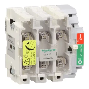 Рубильник с предохранителем Schneider Electric TeSys GS 125А 3P, 22x58 (ШНАЙДЕР) Рубильник с предохранителем Schneider Electric TeSys GS 125А 3P, 22x58 (ШНАЙДЕР)