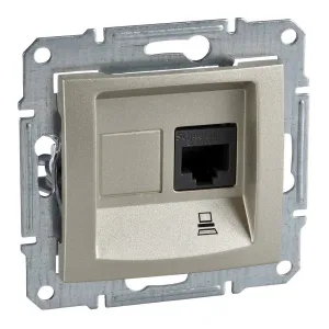 Розетка компьютерная RJ45 Cat.6 Schneider Electric SEDNA, титан (ШНАЙДЕР) Розетка компьютерная RJ45 Cat.6 Schneider Electric SEDNA, титан (ШНАЙДЕР)