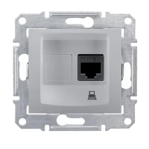Розетка компьютерная RJ45 Cat.6 Schneider Electric SEDNA, алюминий (ШНАЙДЕР) Розетка компьютерная RJ45 Cat.6 Schneider Electric SEDNA, алюминий (ШНАЙДЕР)