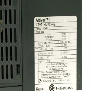 ПРЕОБР ЧАСТОТЫ ATV71 480 В 7,5КВТ Б/ТЕРМ (ШНАЙДЕР) ПРЕОБР ЧАСТОТЫ ATV71 480 В 7,5КВТ Б/ТЕРМ (ШНАЙДЕР)